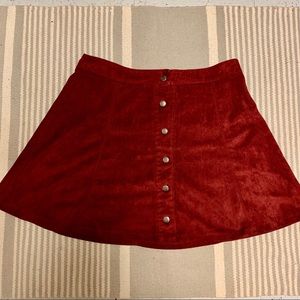 Suede skirt